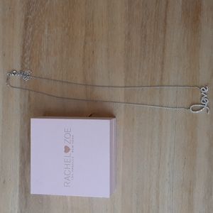 Rachel Zoe sterling sliver Love necklace